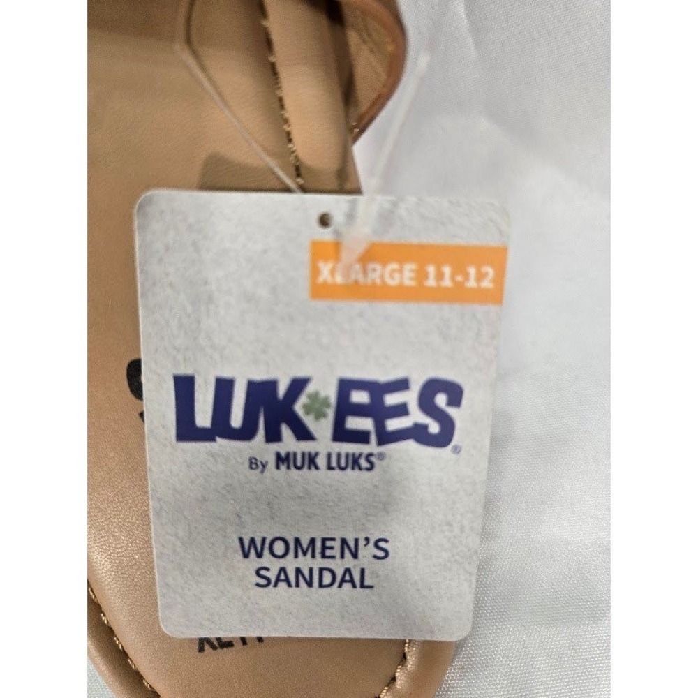 LUK EES by MUK LUKS Women's Sandals XL 11-12 Criss Cross Slip On Beige NWT